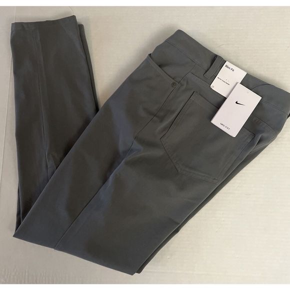 Nike BV6081 084 Women's Sz 4 Gray DRI-FIT Slim Fit Golf Pants - Picture 10 of 14